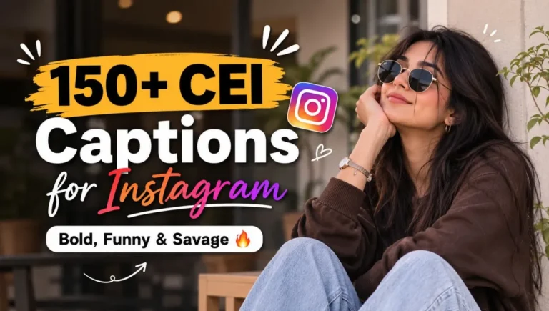 150+ CEI Captions for Instagram (Bold, Funny & Savage) 🔥