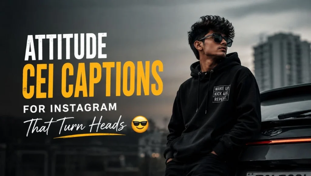 Attitude CEI Captions for Instagram That Turn Heads 😎