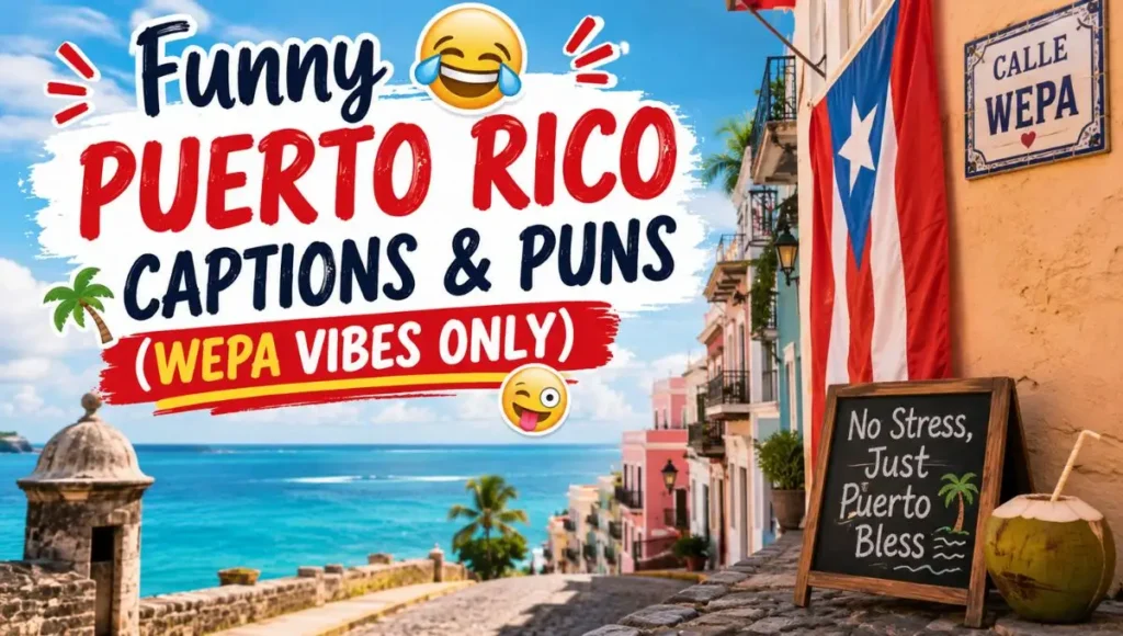 Funny Puerto Rico Captions & Puns 😂 (Wepa Vibes Only)