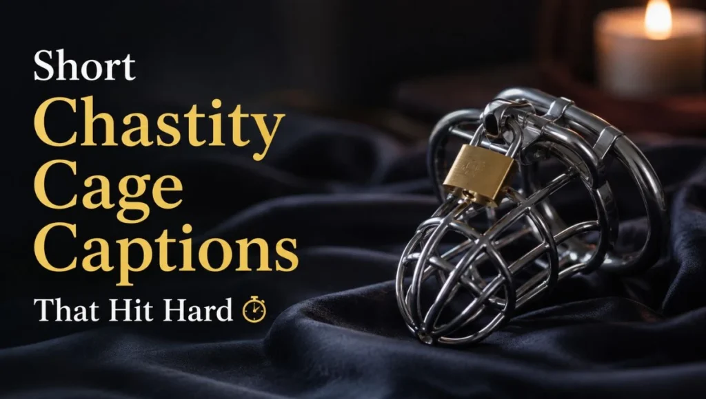 Short Chastity Cage Captions That Hit Hard ⏱️