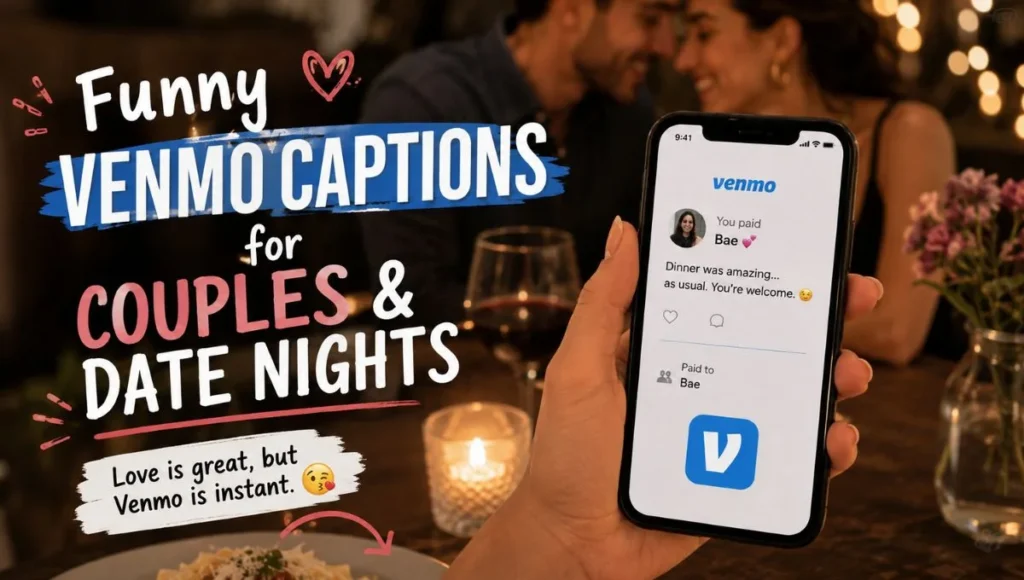 Funny Venmo Captions for Couples & Date Nights