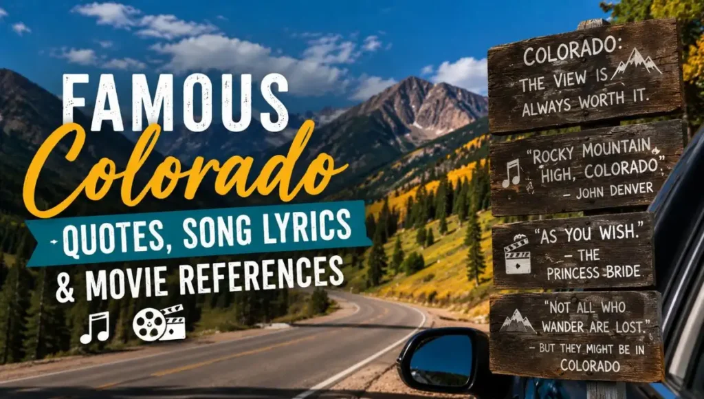 Famous Colorado Quotes, Song Lyrics & Movie References 🎶🎬