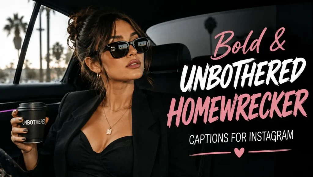 Bold & Unbothered Homewrecker Captions for Instagram
